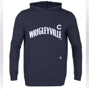 NEW - Chicago Cubs Levelwear Navy City Connect Relay Core Logo Pullover Hoodie